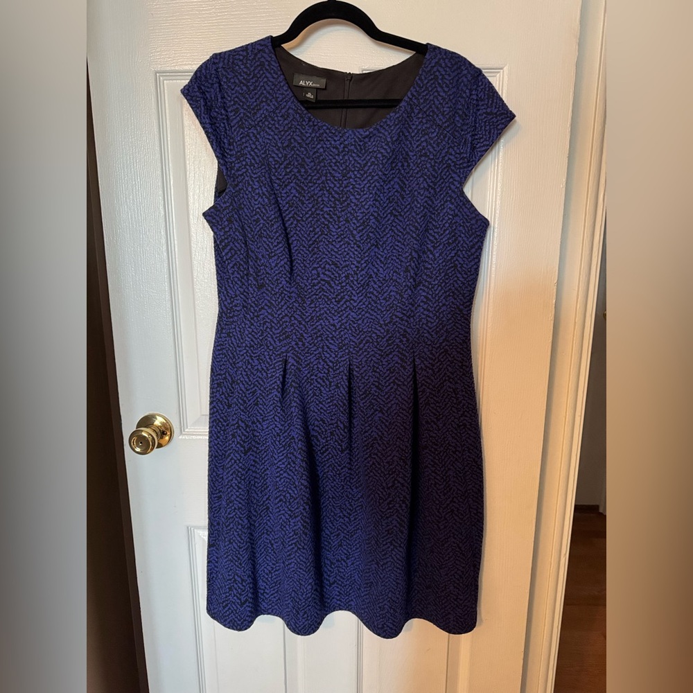 Blue cap sleeve dresss